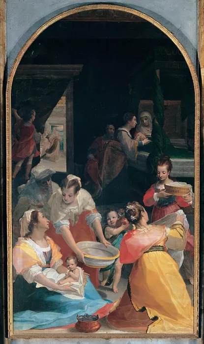 Framed Print : Casolani Alessandro, Birth of the Virgin Mary, 1584 - 1594, 16th Century, canvas, Italy, Tuscany, Siena, San Domenico Basilica Framed Print : Casolani Alessandro, Birth of the Virgin Mary, 1584 - 1594, 16th Century, canvas, Italy, Tuscany, Siena, San Domenico Basilica