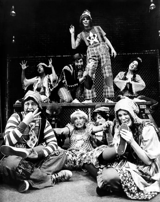 Framed Print : Cast members of the national touring company of GODSPELL'. ca 1970s Courtesy: CSU Archives / Everett Collection