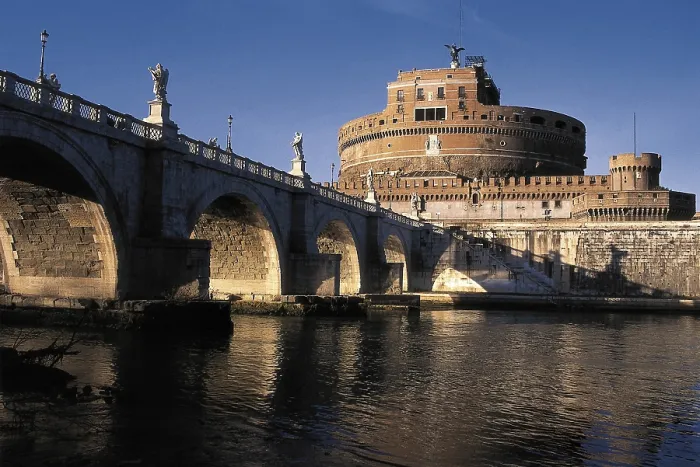 Framed Print : Castel Sant'Angelo. 130. ITALY. LAZIO. ROME. Rome. Erected as Hadrian's Mausoleum. Roman art. Early Empire. AISA / Everett Collection**US SALES ONLY**