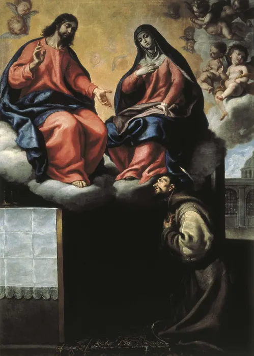 Framed Print : CASTELLO, Flix (1595-1651). Saint Francis of Assisi. 1646. Work placed in the Church of San Jernimo el Real in Madrid. Baroque art. Oil on canvas. SPAIN. Madrid. Prado Museum