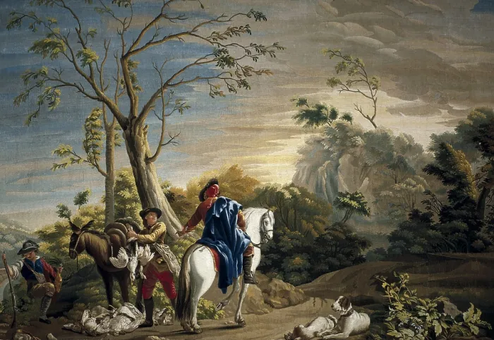 Framed Print : CASTILLO, Jose del (1737-1793). Bird Hunter. SPAIN. San Lorenzo de El Escorial. Royal Monastery of San Lorenzo de El Escorial. Placed at the Palace of the Bourbons. Neoclassicism