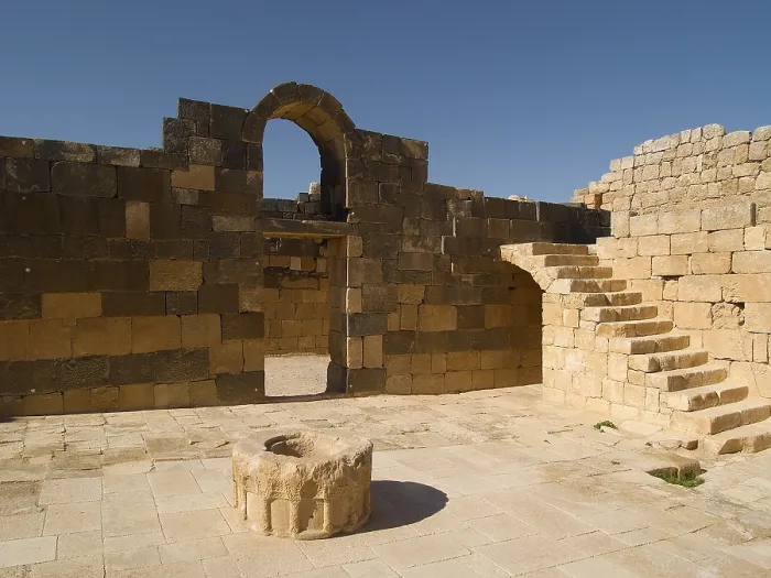 Framed Print : Castle of al-Hallabat (Qasr al-Hallabat), 4th Century A.D. basalt and limestone building - Jordan, Zarqa Governorate. Whole artwork view Framed Print : Castle of al-Hallabat (Qasr al-Hallabat), 4th Century A.D. basalt and limestone building - Jordan, Zarqa Governorate. Whole artwork view