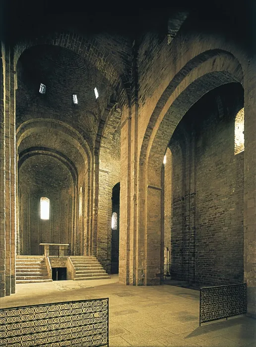 Framed Print : Castle and Collegiate Church of Saint Vincent. 12th c. SPAIN. Cardona. Colegiata de San Vicente (Collegiate Church of San Vicente). Romanesque art. Architecture