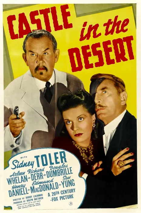 Framed Print : CASTLE IN THE DESERT, from left: Sidney Toler, Arleen Whelan, Douglass Dumbrille, 1942, TM and Copyright 20th Century Fox Film Corp