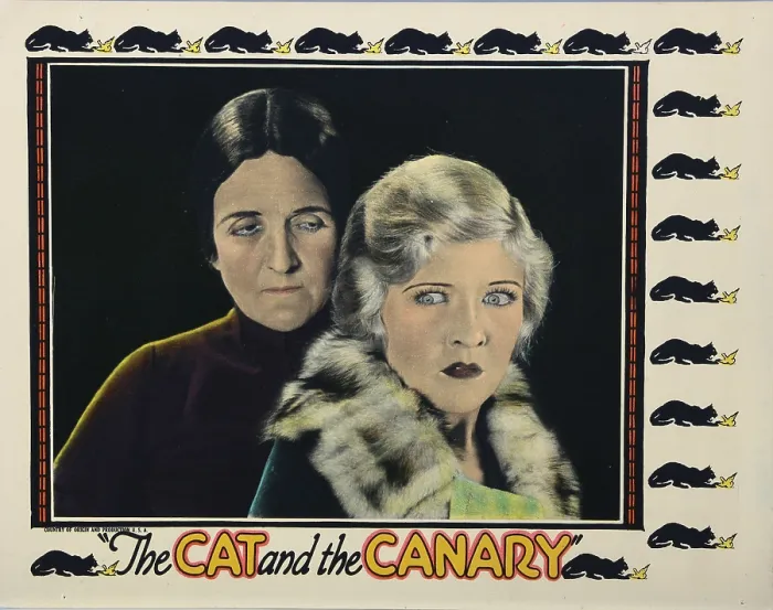 Framed Print : THE CAT AND THE CANARY, lobbycard, from left: Martha Mattox, Laura La Plante, 1927
