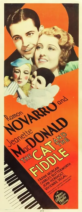 Framed Print : THE CAT AND THE FIDDLE, top l-r: Ramon Novarro, Jeanette MacDonald on insert poster, 1934 Framed Print : THE CAT AND THE FIDDLE, top l-r: Ramon Novarro, Jeanette MacDonald on insert poster, 1934
