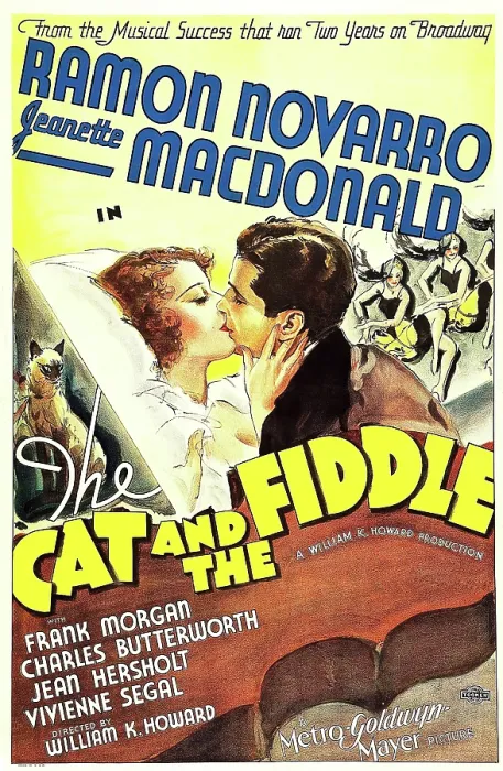 Framed Print : THE CAT AND THE FIDDLE, from left on US poster art: Jeanette MacDonald, Ramon Novarro, 1934