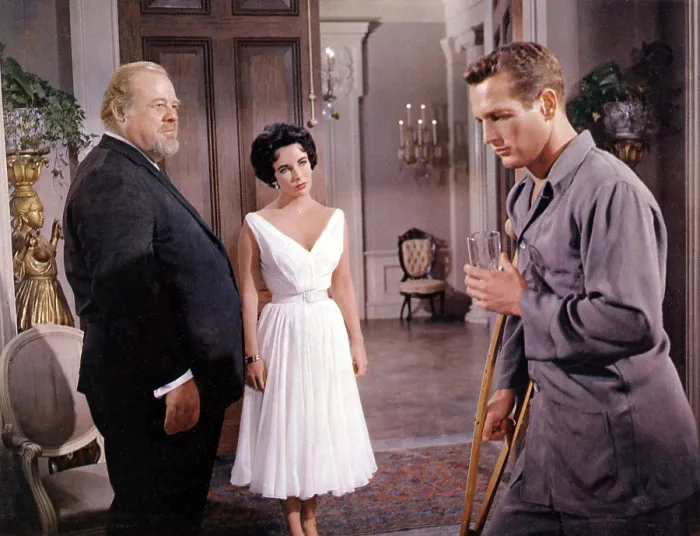 Framed Print : CAT ON A HOT TIN ROOF, Burl Ives, Elizabeth Taylor, Paul Newman, 1958