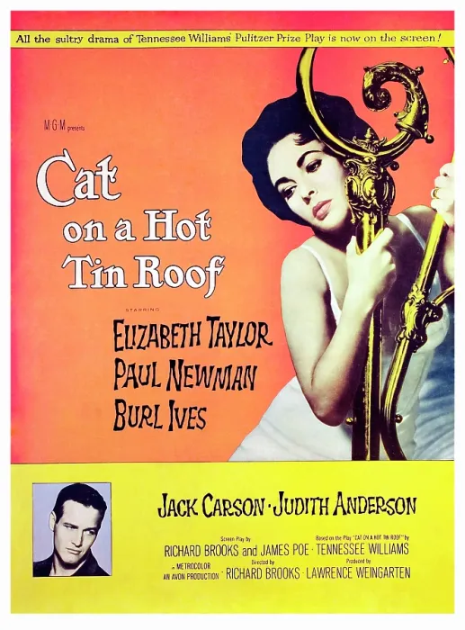 Framed Print : CAT ON A HOT TIN ROOF, Elizabeth Taylor, Paul Newman, 1958