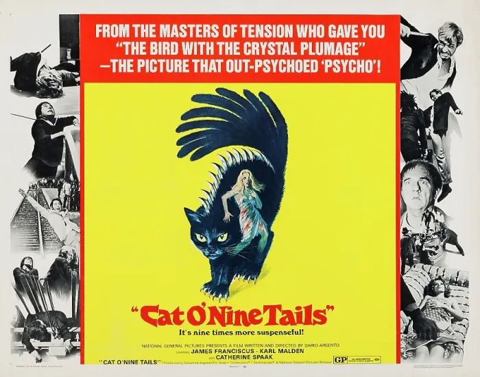 Framed Print : CAT O NINE TAILS, (aka IL GATTO A NOVE CODE), US poster art, Karl Malden, (second from top right), 1971