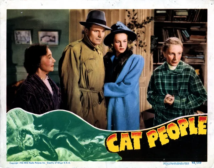 Framed Print : CAT PEOPLE, center, from left, kent Smith, Jasne Randolph