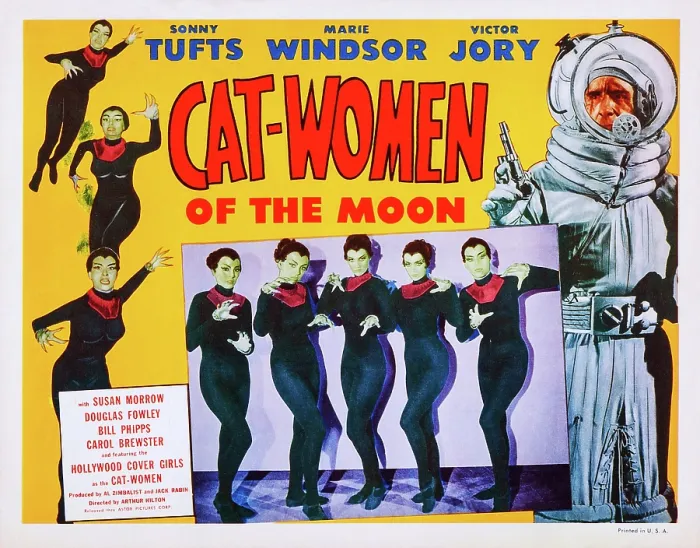 Framed Print : CAT-WOMEN OF THE MOON, title card, 1953 Framed Print : CAT-WOMEN OF THE MOON, title card, 1953