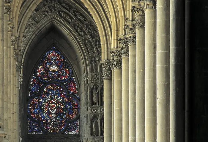 Framed Print : Cathedral of Notre-Dame of Reims. 1211-1311. FRANCE. Reims. Cathedral of Notre-Dame. Gothic art. Architecture. AISA / Everett Collection (13278)**US SALES ONLY**