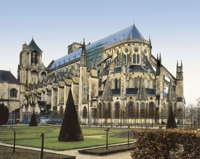 Framed Print : Cathedral of Saint-Etienne. FRANCE. CENTRE. CHER. Bourges. View from the apse. Gothic art. AISA / Everett Collection**US SALES ONLY**