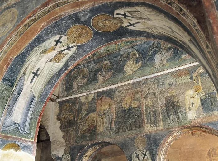 Framed Print : Cathedral of Saint Sophia. 11th-14th c. MACEDONIA. Ohrid. Late Byzantine art. AISA / Everett Collection**US SALES ONLY**