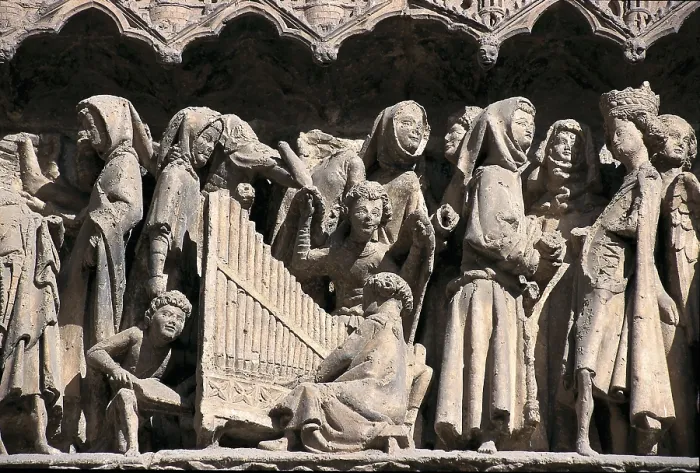 Framed Print : Cathedral of Santa Maria de Regla. 1205-1301. SPAIN. CASTILE AND LEON. Leon. Cathedral. Detail of the faade. Gothic art. Sculpture on rock Framed Print : Cathedral of Santa Maria de Regla. 1205-1301. SPAIN. CASTILE AND LEON. Leon. Cathedral. Detail of the faade. Gothic art. Sculpture on rock