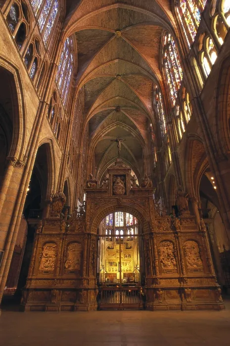 Framed Print : Cathedral of Santa Maria de Regla. 1205-1301. SPAIN. CASTILE AND LEON. Len. Cathedral. Gothic art. Architecture. AISA / Everett Collection**US SALES ONLY**