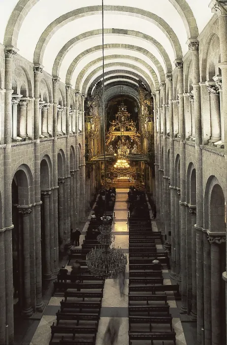 Framed Print : Cathedral of Santiago de Compostela. 1075 - 1128. SPAIN. Santiago de Compostela. Cathedral of Santiago de Compostela. Central nave. Romanesque art. Architecture Framed Print : Cathedral of Santiago de Compostela. 1075 - 1128. SPAIN. Santiago de Compostela. Cathedral of Santiago de Compostela. Central nave. Romanesque art. Architecture