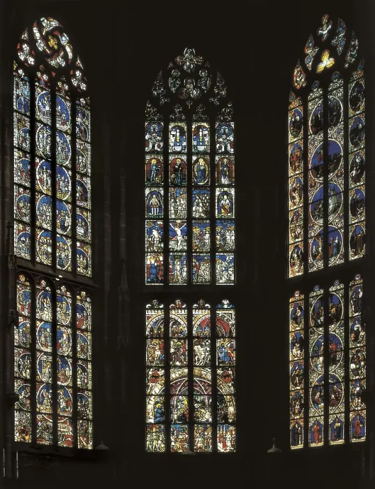Framed Print : Cathedral of St. Vincent. SWITZERLAND. Bern. Cathedral of St. Vincent. Gothic art. Glass window. AISA / Everett Collection**US SALES ONLY**