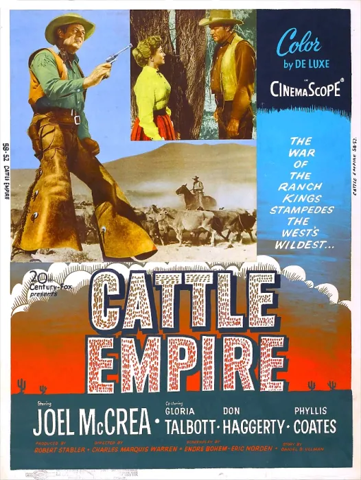 Framed Print : CATTLE EMPIRE, US poster, Joel McCrea (left), 1958. 20th Century-Fox Film Corporation, TM & Copyright / courtesy Everett Collection Framed Print : CATTLE EMPIRE, US poster, Joel McCrea (left), 1958. 20th Century-Fox Film Corporation, TM & Copyright / courtesy Everett Collection