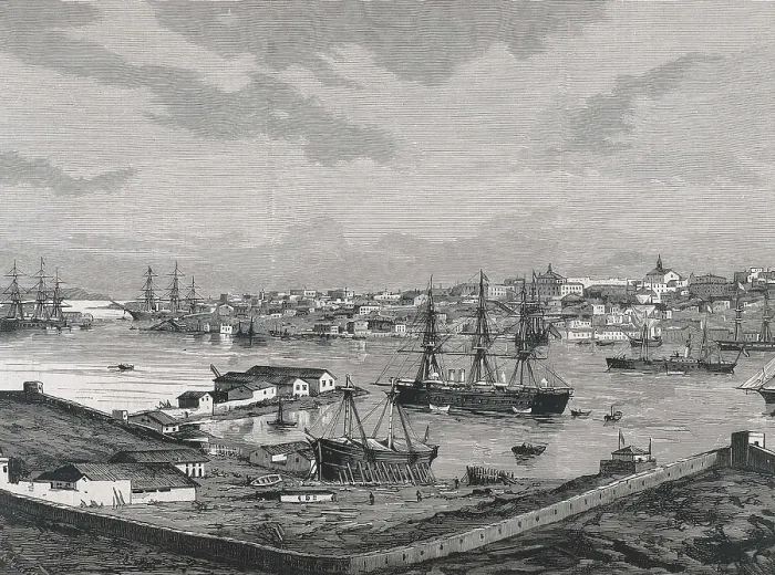 Framed Print : CAULA Y CORNEJO, Antonio de (1847). View of the Port of Mahn. 1884. La Ilustracin Espaola y Americana. Engraving. AISA / Everett Collection**US SALES ONLY** Framed Print : CAULA Y CORNEJO, Antonio de (1847). View of the Port of Mahn. 1884. La Ilustracin Espaola y Americana. Engraving. AISA / Everett Collection**US SALES ONLY**