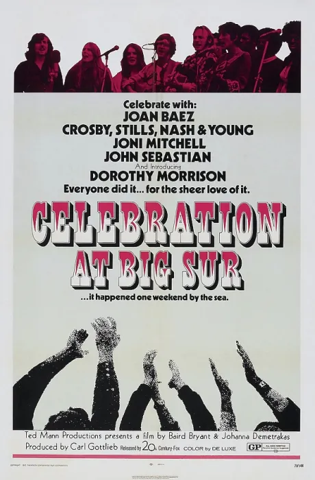 Framed Print : CELEBRATION AT BIG SUR, top from left: Graham Nash, Joni Mitchell, with guitars: John Sebastian, Stephen Stills, Joan Baez, 1971