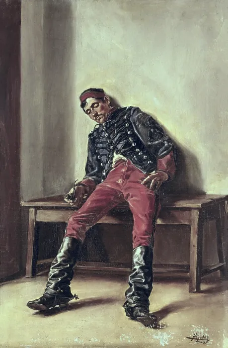 Framed Print : In the cell. Costumbrism. Painting. - P. Rotger / Iberfoto / Everett Collection (331494)**US SALES ONLY**