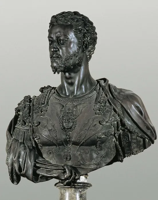 Framed Print : CELLINI, Benvenuto (1500-1571). Bust of Cosimo I. 1545. Renaissance art. Cinquecento. Sculpture on bronze. ITALY. Florence. Bargello National Museum Framed Print : CELLINI, Benvenuto (1500-1571). Bust of Cosimo I. 1545. Renaissance art. Cinquecento. Sculpture on bronze. ITALY. Florence. Bargello National Museum