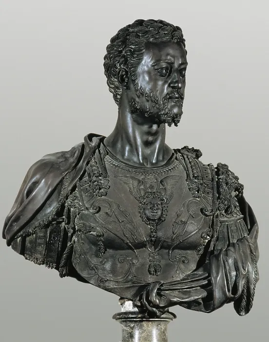 Framed Print : CELLINI, Benvenuto (1500-1571). Bust of Cosimo I. 1545. Renaissance art. Cinquecento. Sculpture on bronze. ITALY. Florence. Bargello National Museum Framed Print : CELLINI, Benvenuto (1500-1571). Bust of Cosimo I. 1545. Renaissance art. Cinquecento. Sculpture on bronze. ITALY. Florence. Bargello National Museum