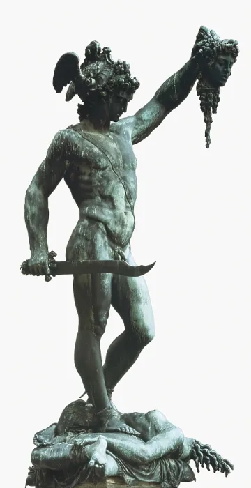 Framed Print : CELLINI, Benvenuto (1500-1571). Perseus. 1554. Mannerism art. Sculpture on bronze. ITALY. Florence. Loggia dei Lanzi. AISA / Everett Collection**US SALES ONLY**