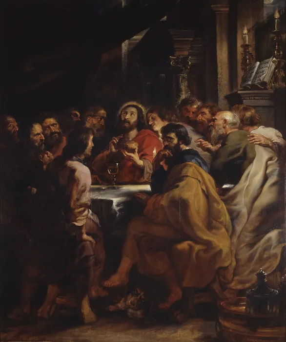 Framed Print : The Cenacle (De bovenzaal), by Peter Paul Rubens, 1630-1632, 17th Century, oil on panel - Italy, Lombardy, Milan, Brera Art Gallery. Whole artwork view Framed Print : The Cenacle (De bovenzaal), by Peter Paul Rubens, 1630-1632, 17th Century, oil on panel - Italy, Lombardy, Milan, Brera Art Gallery. Whole artwork view