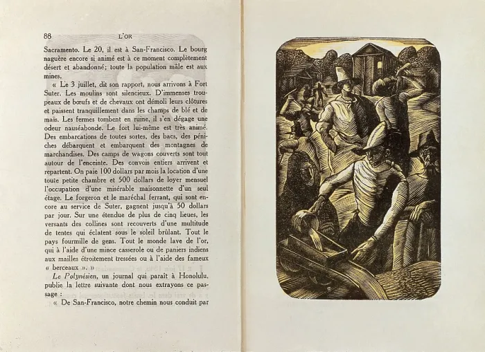 Framed Print : CENDRARSFrdric Sauser-Hallalso called Blaise (1887-1961). French writerSwiss by birth. Illustration from 'L'Or'work by Blaise Cendrars. Engraving. FRANCE. Paris Framed Print : CENDRARSFrdric Sauser-Hallalso called Blaise (1887-1961). French writerSwiss by birth. Illustration from 'L'Or'work by Blaise Cendrars. Engraving. FRANCE. Paris
