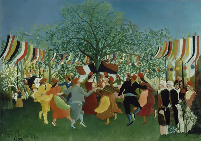 Framed Print : A Centennial of Independence, by Henri Rousseau, 1892, French painting, oil on canvas. Peasants commemorating the centennial of the first French Republic of 1792 Framed Print : A Centennial of Independence, by Henri Rousseau, 1892, French painting, oil on canvas. Peasants commemorating the centennial of the first French Republic of 1792