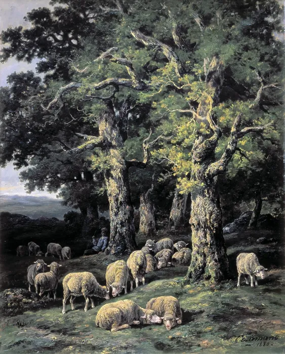 Framed Print : CERAMANO, Charles Ferdinand (1829-1909); CERAMANO, Charles Ferdinand (1829-1909). Sheep in the woods. 1880; Sheep in the woods. 1880. Oil on canvas. BELGIUM. Tournai Framed Print : CERAMANO, Charles Ferdinand (1829-1909); CERAMANO, Charles Ferdinand (1829-1909). Sheep in the woods. 1880; Sheep in the woods. 1880. Oil on canvas. BELGIUM. Tournai