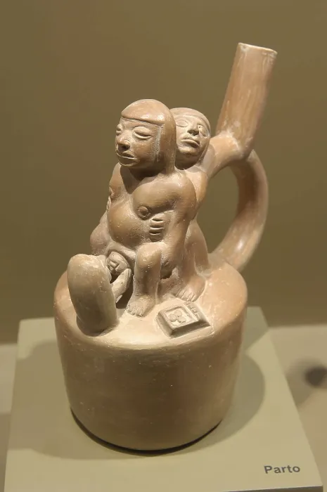 Framed Print : Ceramics depicting the stages of life (3rd c. AD). Childbirth. Moche or Mochica Art. PERU. Sipn. Royal Tombs of Sipn Museum. AISA / Everett Collection**US SALES ONLY**