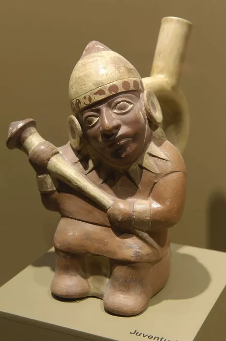 Framed Print : Ceramics depicting the stages of life (3rd c. AD). Youth. Moche or Mochica Art. PERU. Sipn. Royal Tombs of Sipn Museum. AISA / Everett Collection**US SALES ONLY**