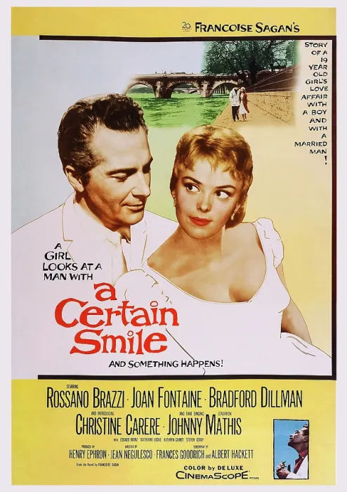 Framed Print : A CERTAIN SMILE, US poster art, from left: Rossano Brazzi, Christine Carere, 1958. TM & Copyright 20th Century-Fox Film Corp. All rights reserved / courtesy Everett Collection