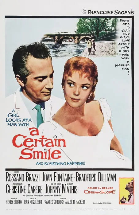Framed Print : A CERTAIN SMILE, US poster, from left: Rossano Brazzi, Christine Carere, 1958, TM & Copyright 20th Century Fox Film Corp. / courtesy Everett Collection