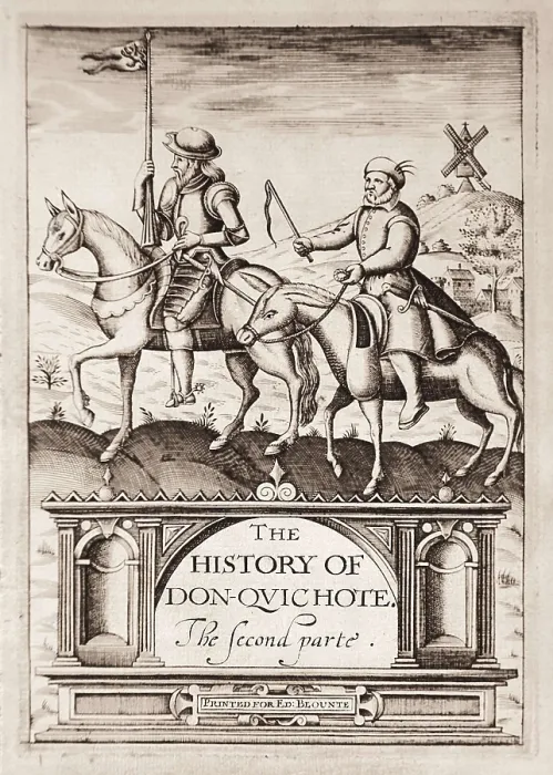 Framed Print : CERVANTES SAAVEDRA, Miguel de (1547-1616). 'The Ingenious Gentleman Don Quixote of La Mancha'. English edition executed at Edward Blount and J. W