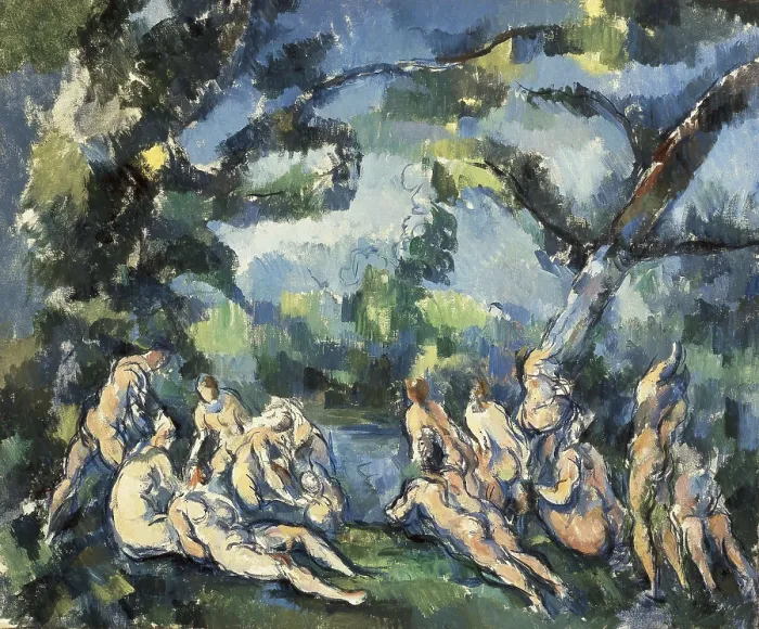 Framed Print : CEZANNE, Paul (1839-1906). The Bathers. 1899-1904. Post-Impressionism. Oil on canvas. UNITED STATES OF AMERICA. Chicago. Art Institute of Chicago