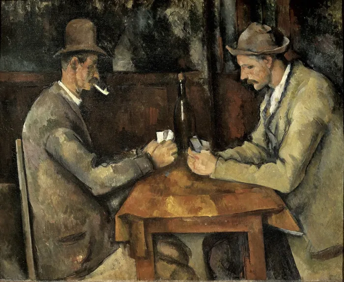 Framed Print : CEZANNE, Paul (1839-1906). The Card Players (Les joueurs de cartes). 1890 - 1895. Impressionism. Oil on canvas. FRANCE. Paris. Muse d'Orsay (Orsay Museum) Framed Print : CEZANNE, Paul (1839-1906). The Card Players (Les joueurs de cartes). 1890 - 1895. Impressionism. Oil on canvas. FRANCE. Paris. Muse d'Orsay (Orsay Museum)