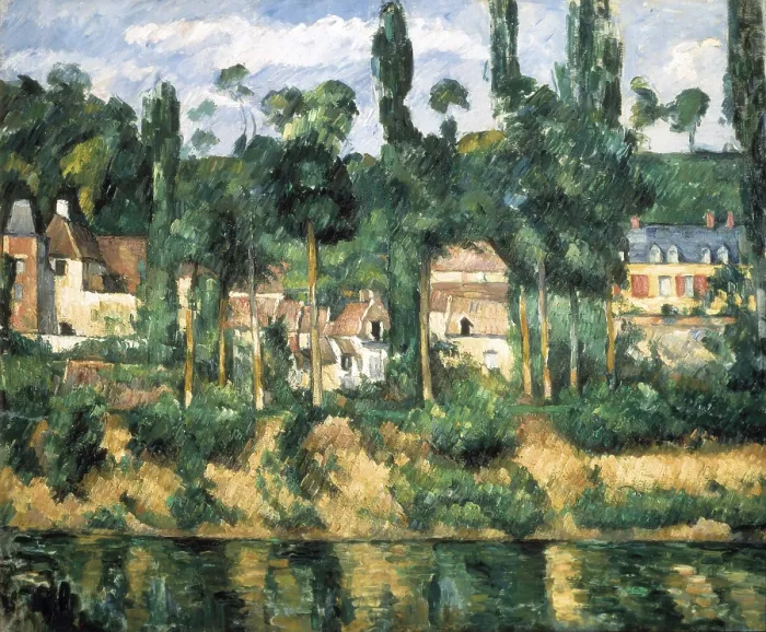 Framed Print : CEZANNE, Paul (1839-1906). Chateau de Medan. 1879-1881. Impressionism. Oil on canvas. UNITED KINGDOM. SCOTLAND. Glasgow. The Hunterian Museum and Art Gallery