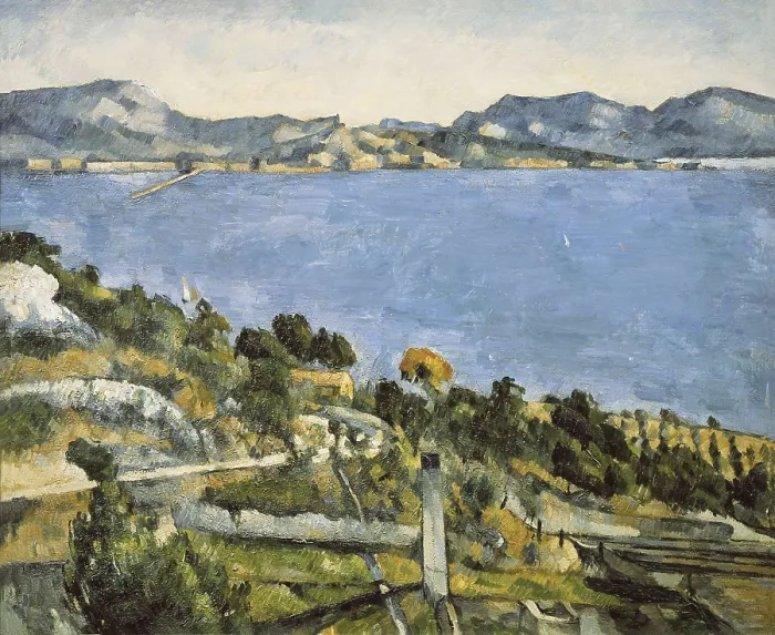 Framed Print : CEZANNE, Paul (1839-1906). L'Estaque. 1878 - 1879. View of the Bay of Marseilles. Post-Impressionism. Oil on canvas. FRANCE. Paris. Muse d'Orsay (Orsay Museum)