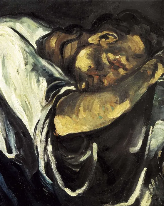 Framed Print : CEZANNE, Paul (1839-1906). The Magdalen, or Sorrow (La Madeleine, or La Douleur). 1869. Central detail