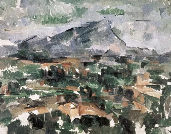 Framed Print : CEZANNE, Paul (1839-1906). Mountain Sainte-Victoire. 1904-1906. Post-Impressionism. Oil on canvas. SWITZERLAND. Zurich. Kunsthaus Zurich (Zurich Museum of Art)