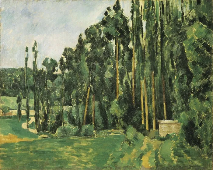Framed Print : CEZANNE, Paul (1839-1906). The Poplars (Les peupliers). 1879 - 1882. Post-Impressionism. Oil on canvas. FRANCE. Paris. Muse d'Orsay (Orsay Museum) Framed Print : CEZANNE, Paul (1839-1906). The Poplars (Les peupliers). 1879 - 1882. Post-Impressionism. Oil on canvas. FRANCE. Paris. Muse d'Orsay (Orsay Museum)