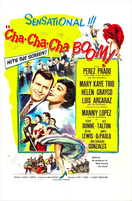 Framed Print : CHA-CHA-CHA BOOM!, US poster art, from left: Stephen Dunne, Alix Talton, 1956