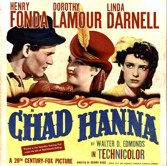 Framed Print : CHAD HANNA, from left: Henry Fonda, Dorothy Lamour, Linda Darnell on window card, 1940, TM and Copyright 20th Century Fox Film Corp