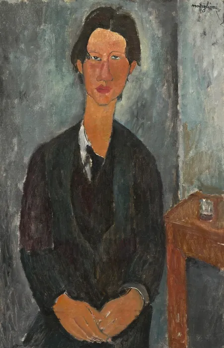 Framed Print : Chaim Soutine, by Amedeo Modigliani, 1917, Italian painting, oil on canvas Framed Print : Chaim Soutine, by Amedeo Modigliani, 1917, Italian painting, oil on canvas