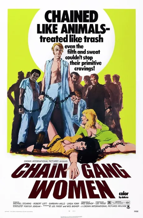 Framed Print : CHAIN GANG WOMEN, US poster art, 1971